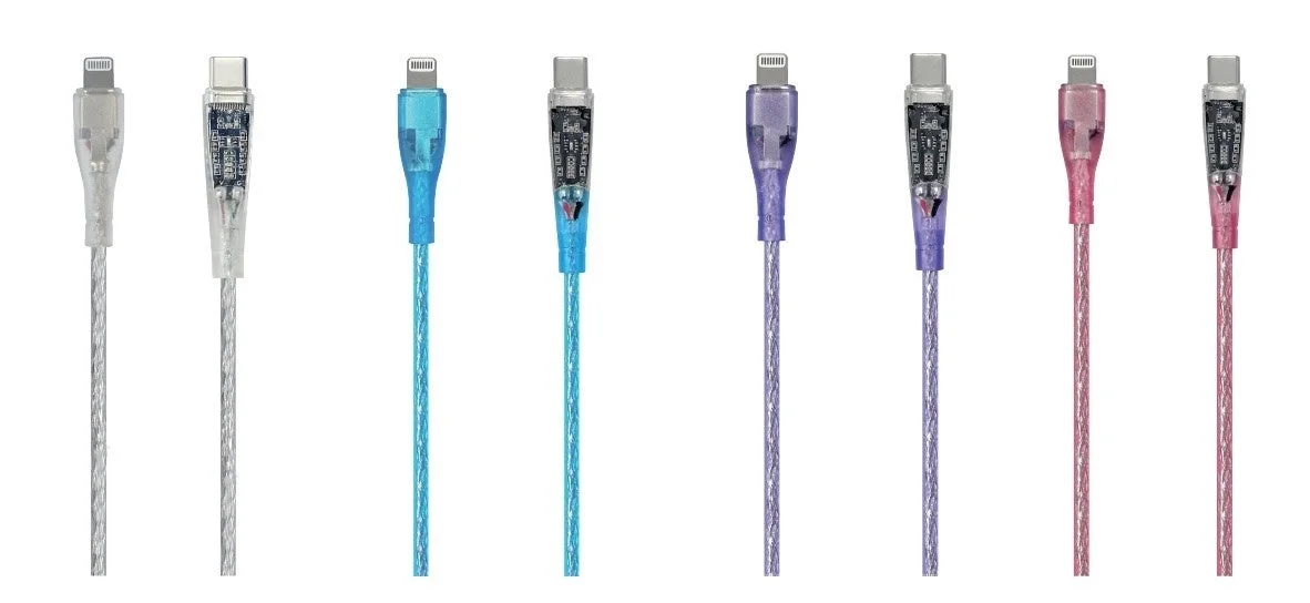 Clear Type-C to Lightning Communication/Charging Cable