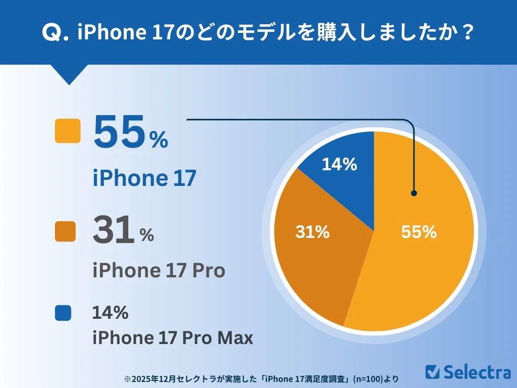 iPhone 17 model purchase distribution