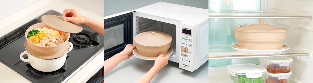 Versatile usage in pot, microwave, fridge