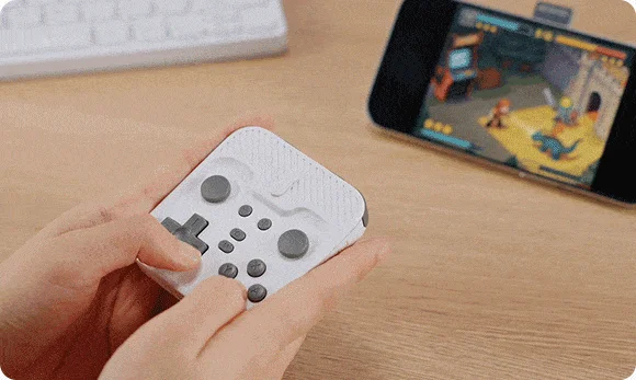 User playing game with controller