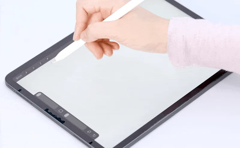 Hand drawing on iPad with stylus
