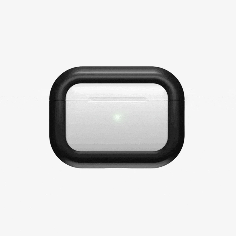 AirPods Pro in matte black Arc Pulse case with LED