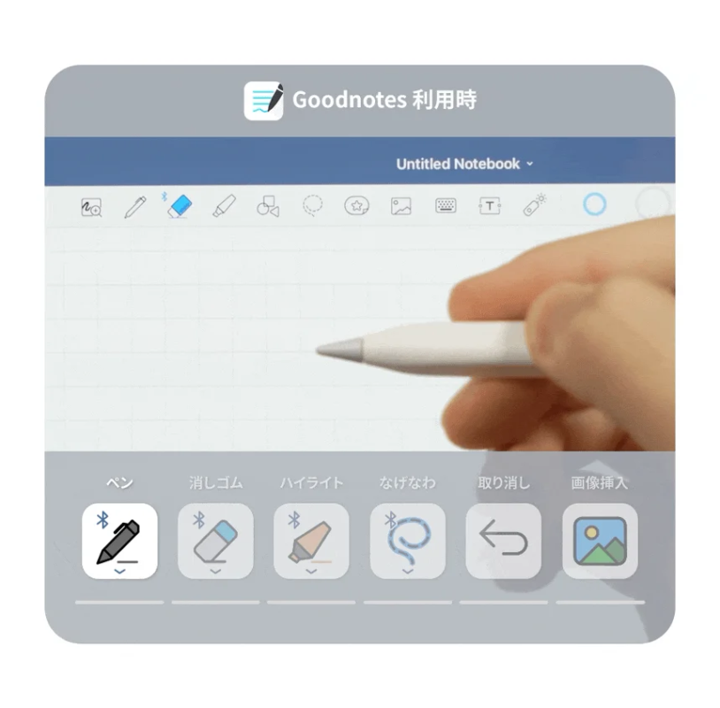 Goodnotes app screen with Apple Pencil input