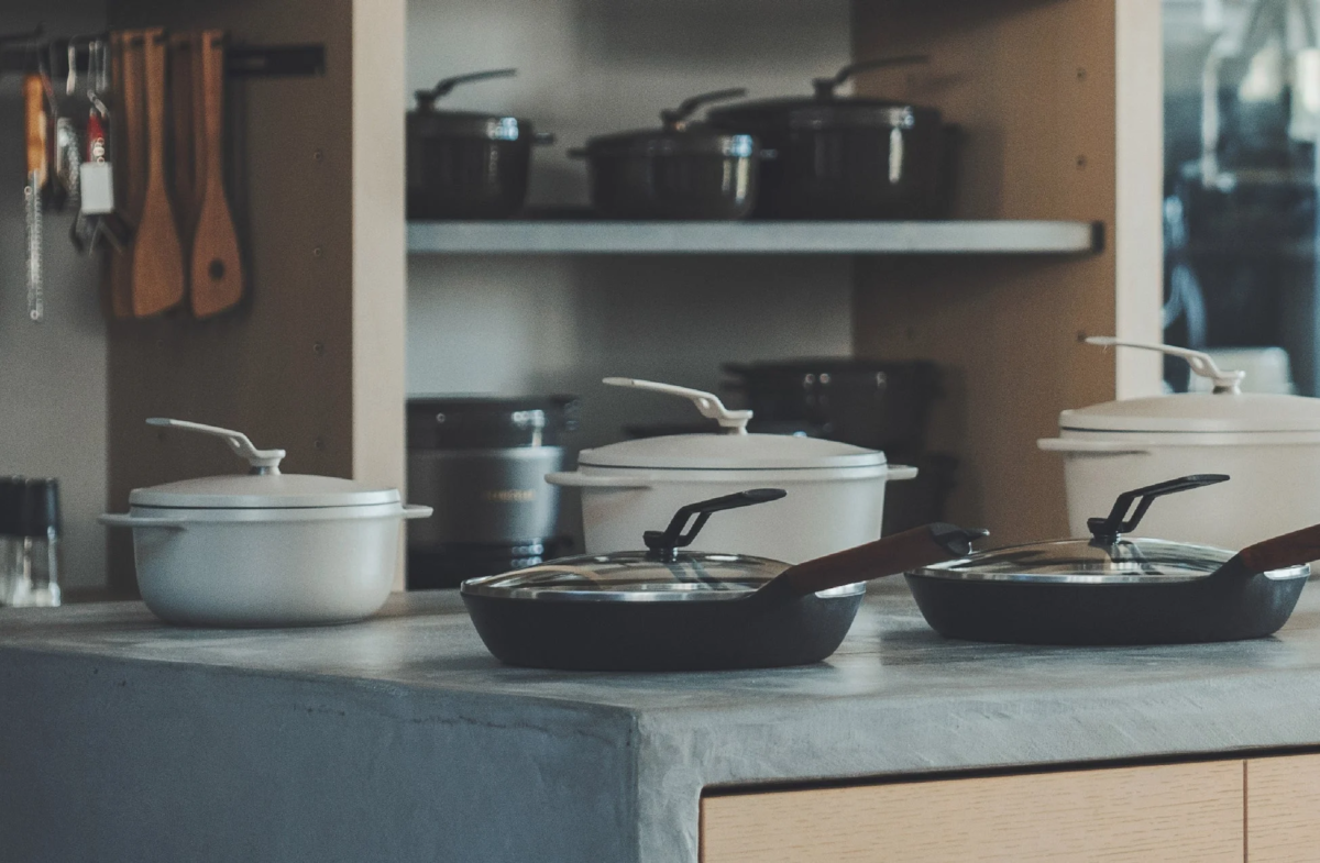 Finished pot and frying pan