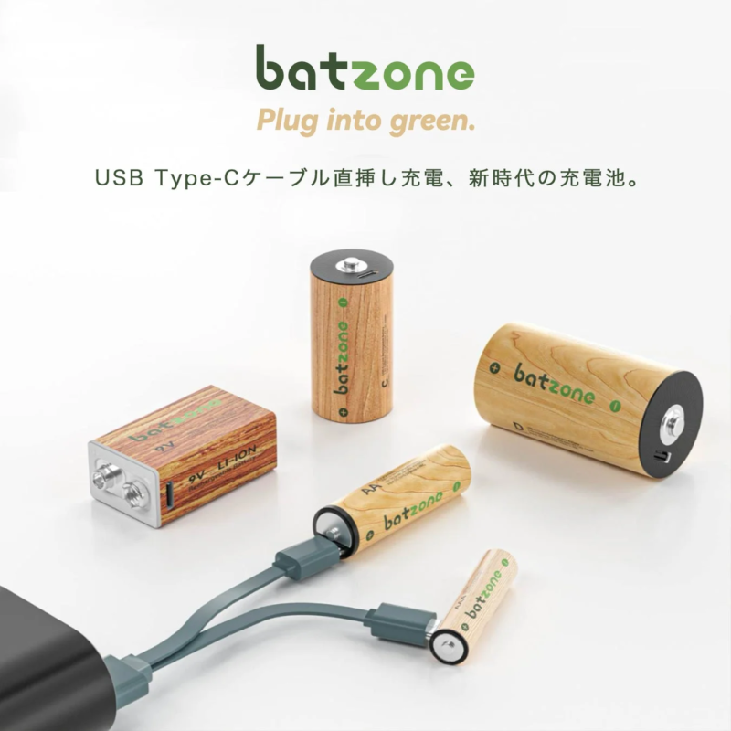 batzone USB Type-C Rechargeable Batteries