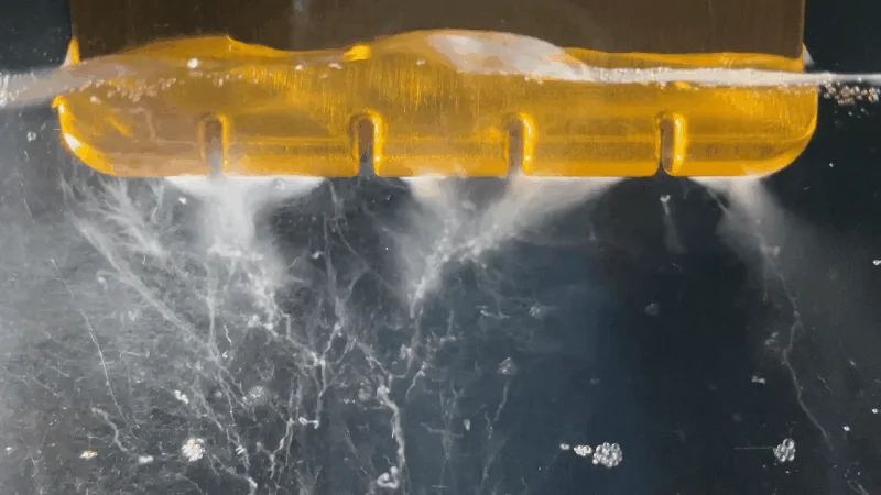 Yellow object in liquid
