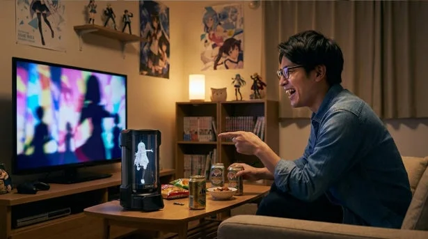 Interacting with a character in a living room