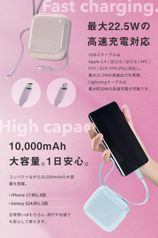 PocketCell 10000 Fast Charging