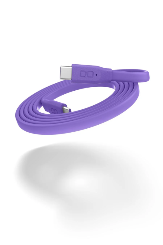 Purple coiled cable