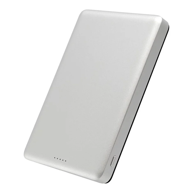 Wireless 5,000mAh Silver Mobile Battery