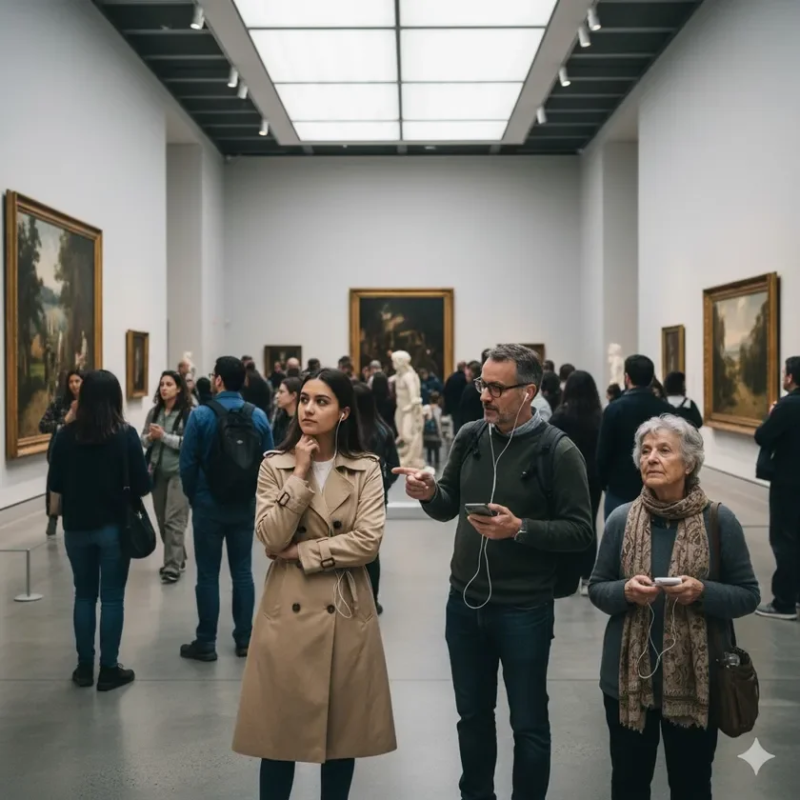 Used for audio guides in art museums and museums