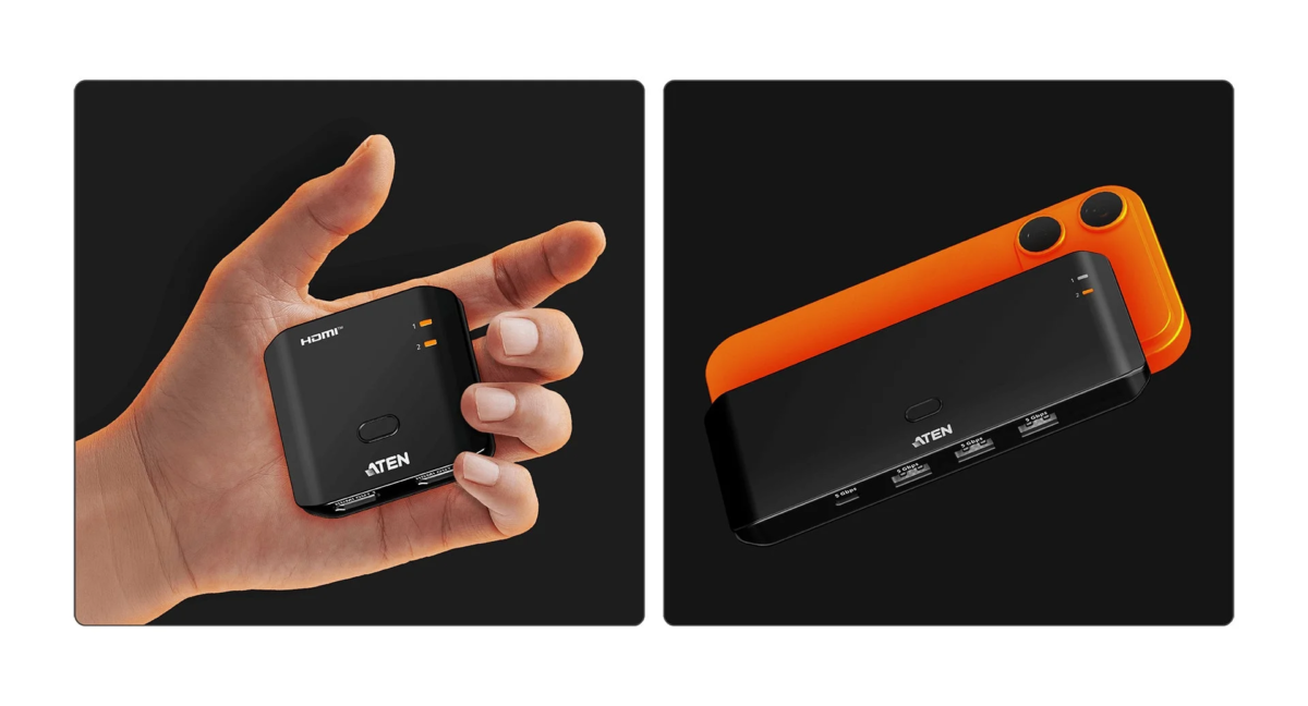 Compact HDMI switch and USB hub