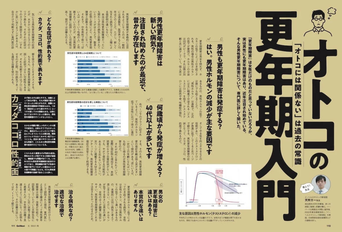 Male Menopause Feature in GetNavi April 2026 Issue