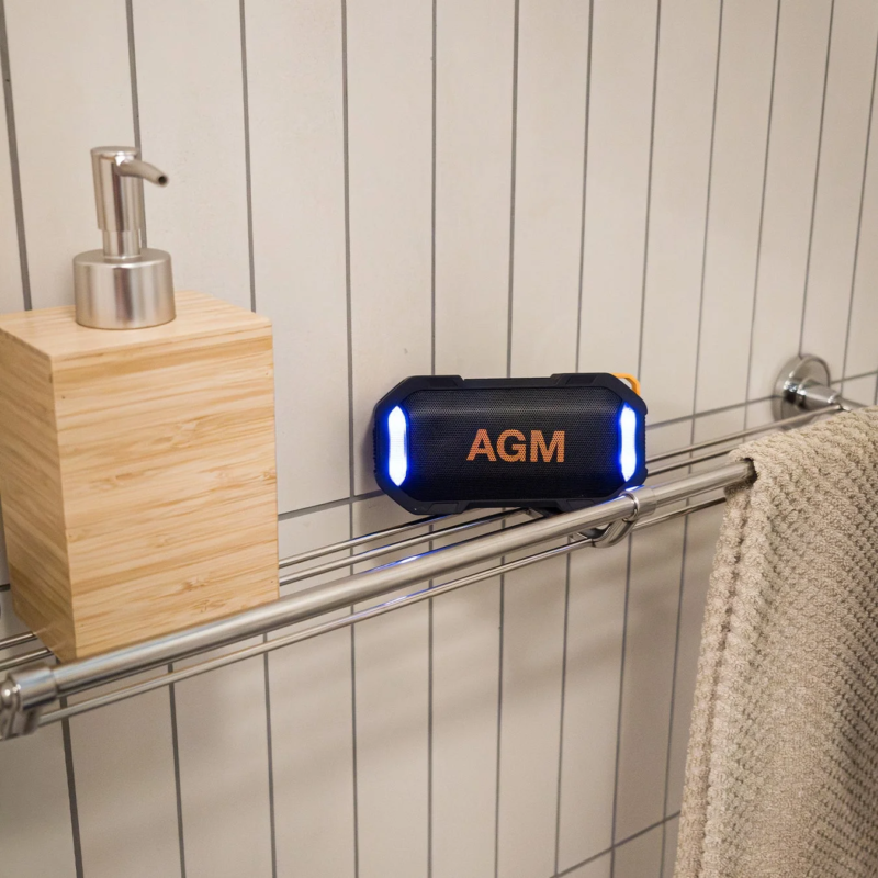 AGM MagROCK in a bathroom