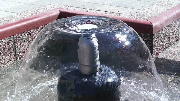 Fountain with water splashing