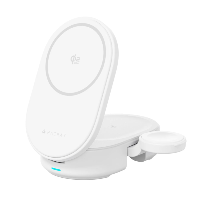 HACRAY Qi2 25W Multi-Device Wireless Charger
