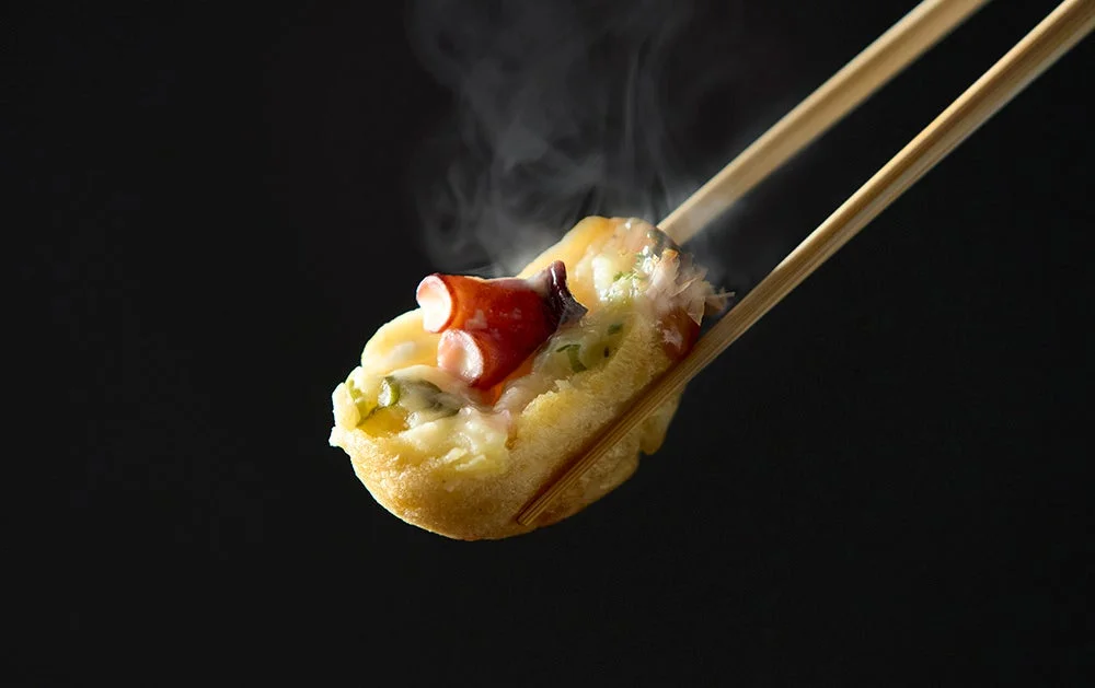 Crispy and creamy takoyaki