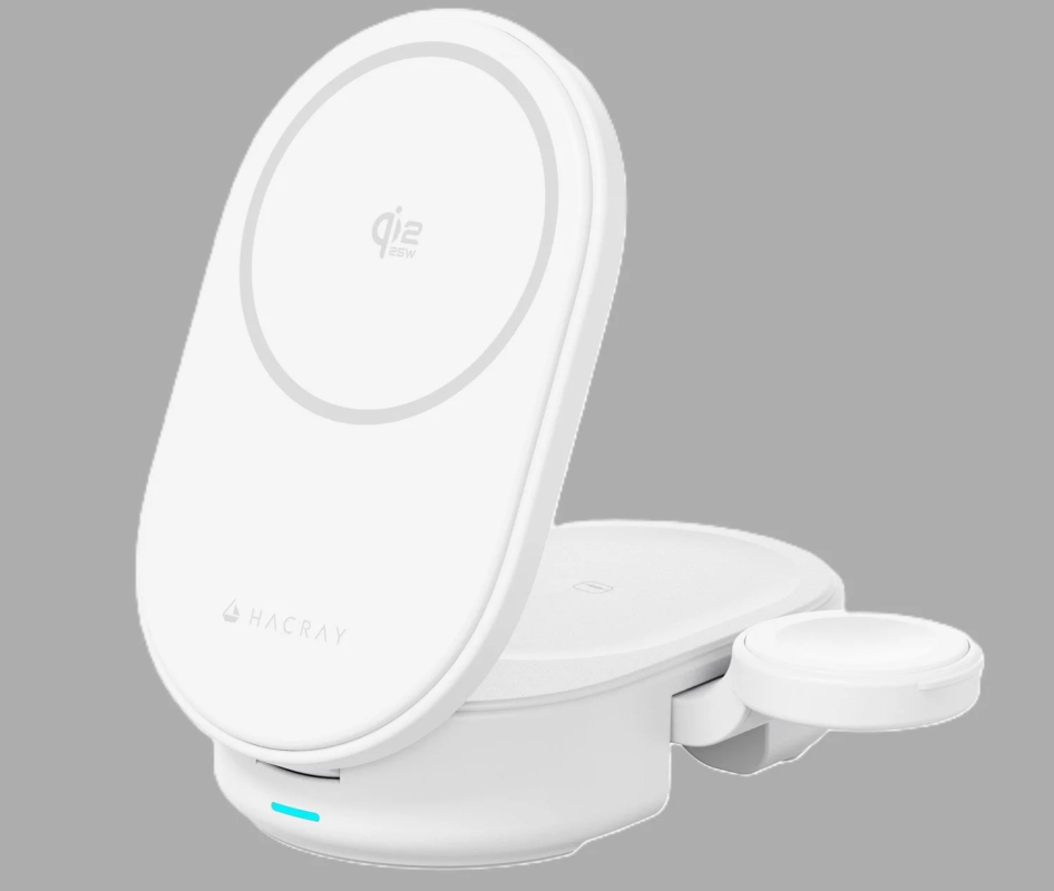 White 3-in-1 Wireless Charger