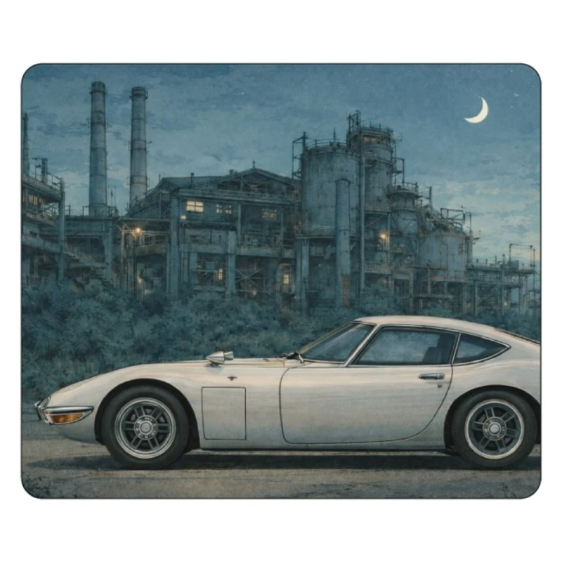 TOYOTA 2000GT night illustration
