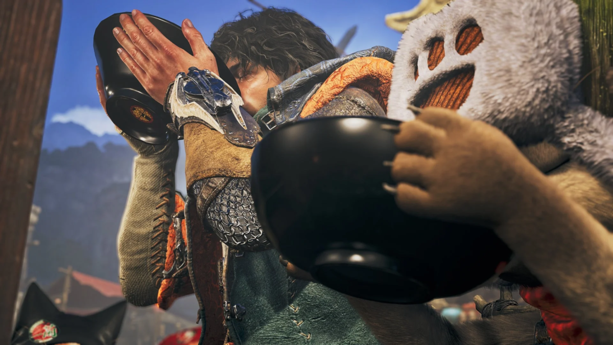 Characters eating ramen