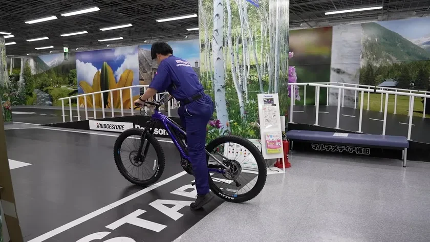 Bicycle test ride course at Multimedia Umeda