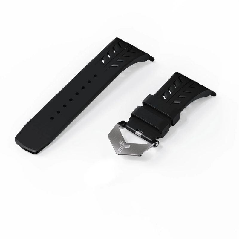Black Rubber Watch Strap
