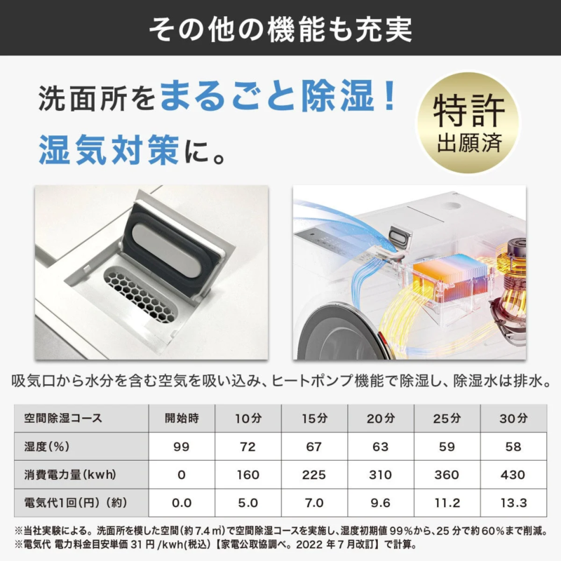 Space Dehumidification Function