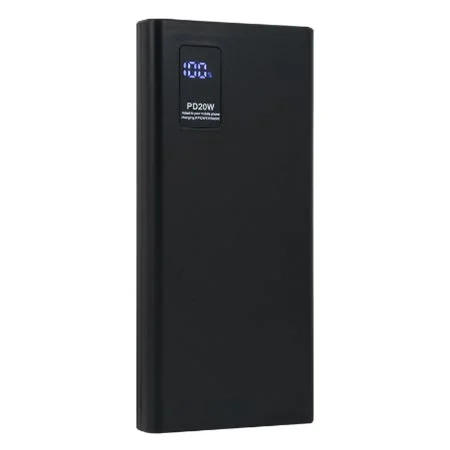 Black mobile battery charging display