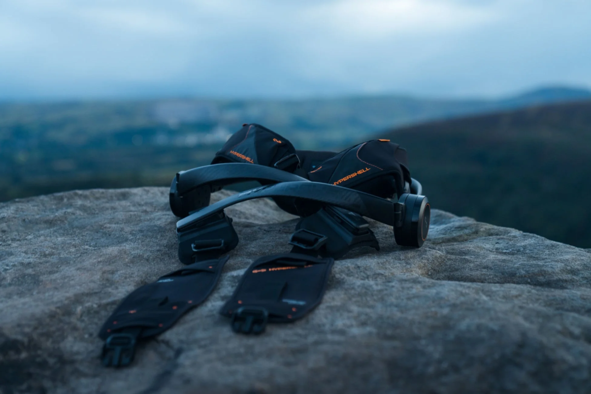 Hypershell X Ultra device on rocks