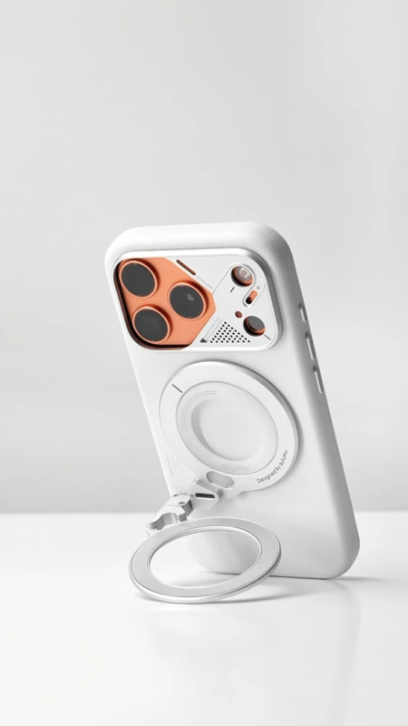 Smartphone in vertical stand mode