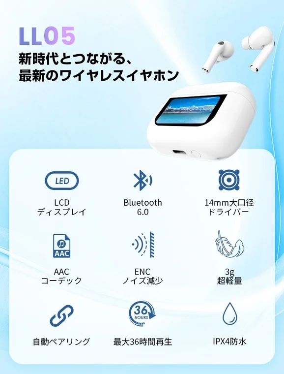 LL05 Wireless Earbuds with LCD Display