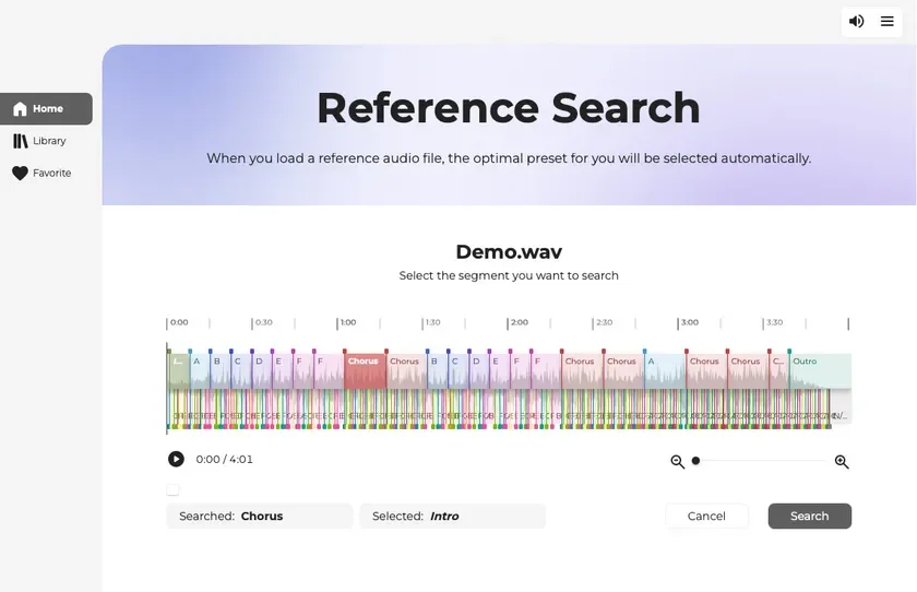 Melody Flip Audio Data Analysis Screen Image