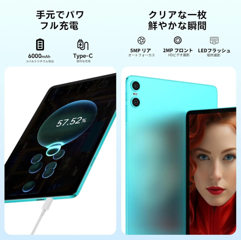 Teclast P33 Battery and Camera