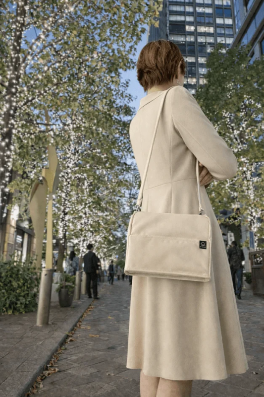 Woman with shoulder bag