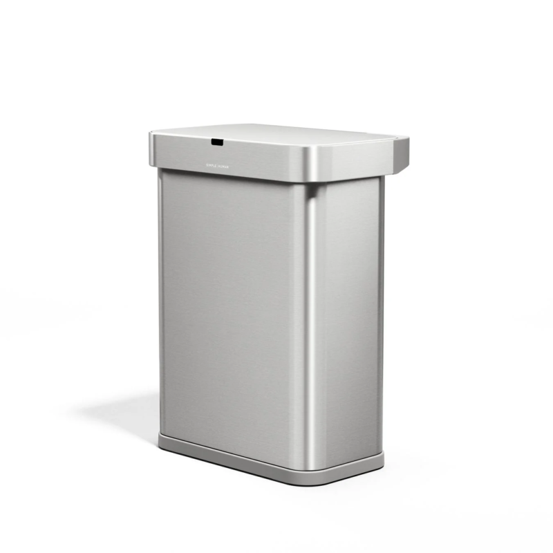 Simplehuman 58L Rectangular Sensor Can in Brushed Stainless Steel