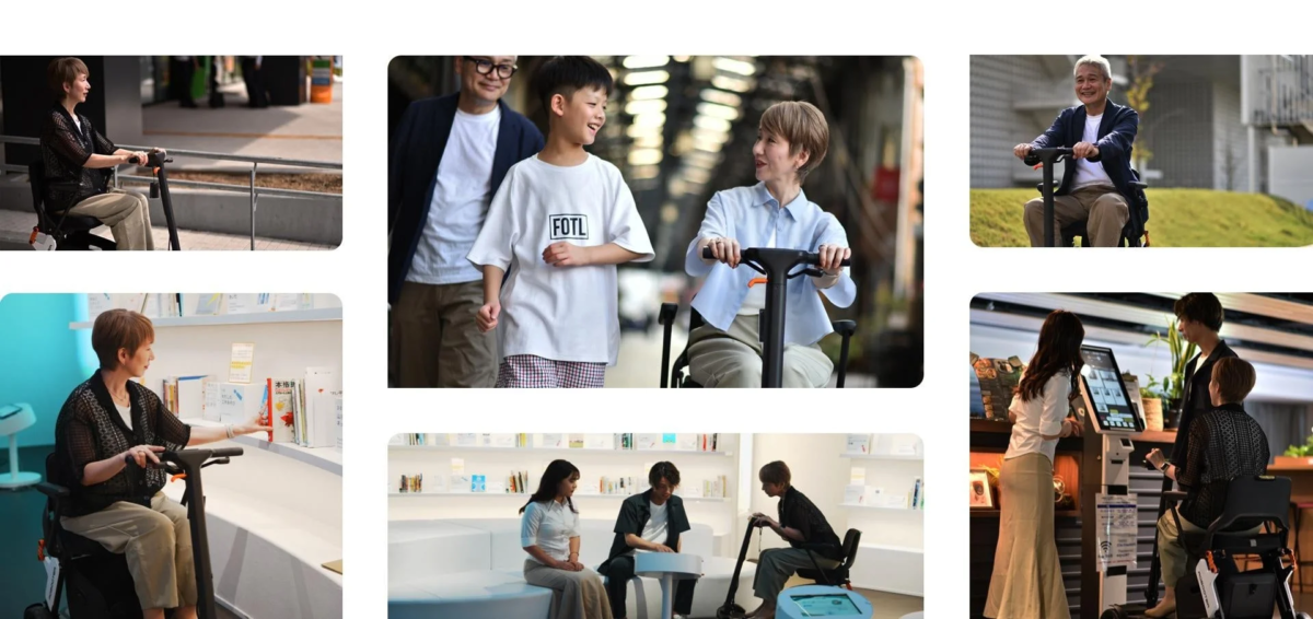 People using various Acalie mobility devices