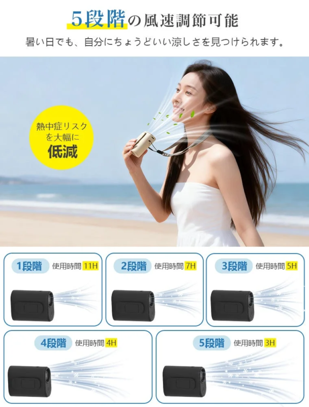 5-stage air volume adjustment