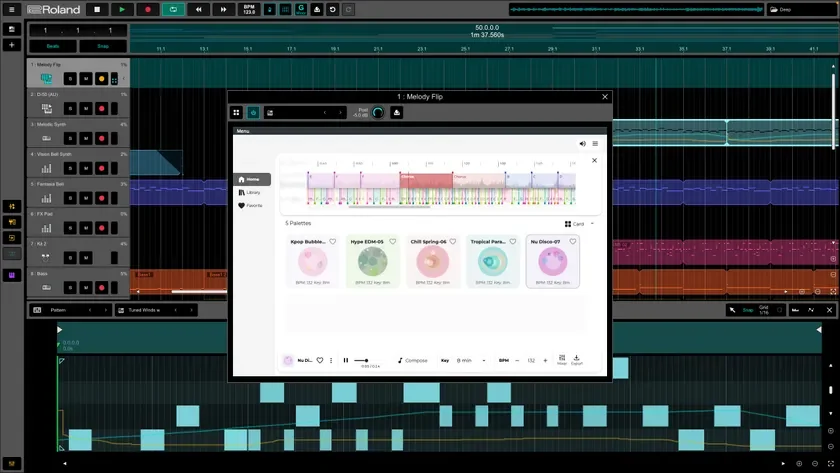 Melody Flip Usage Screen Image in Zenbeats
