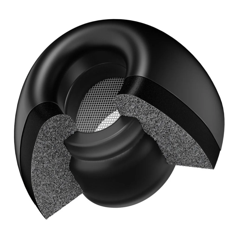 Cross-section view of ear tip material