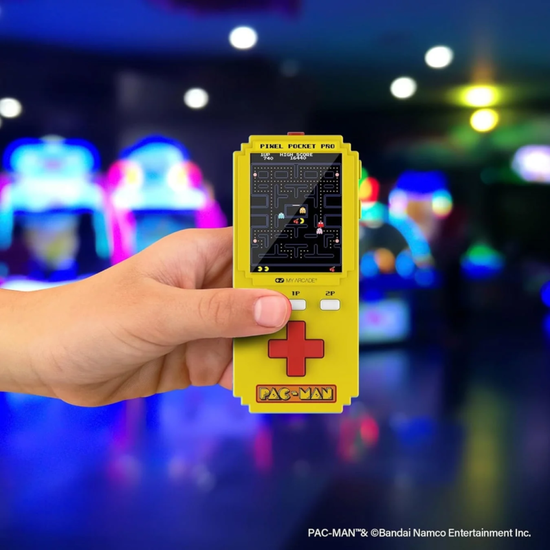 PAC-MAN Pixel Pocket Pro In-hand