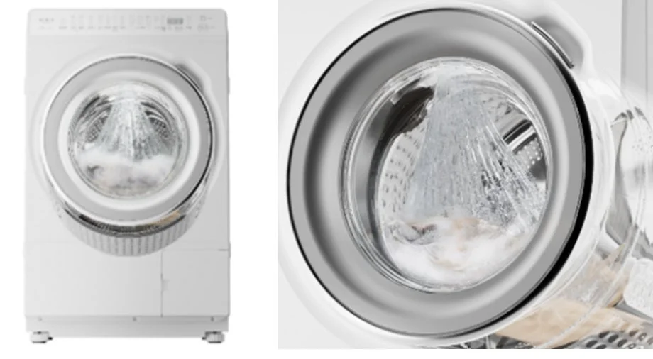 Washing machine with bubble shower function