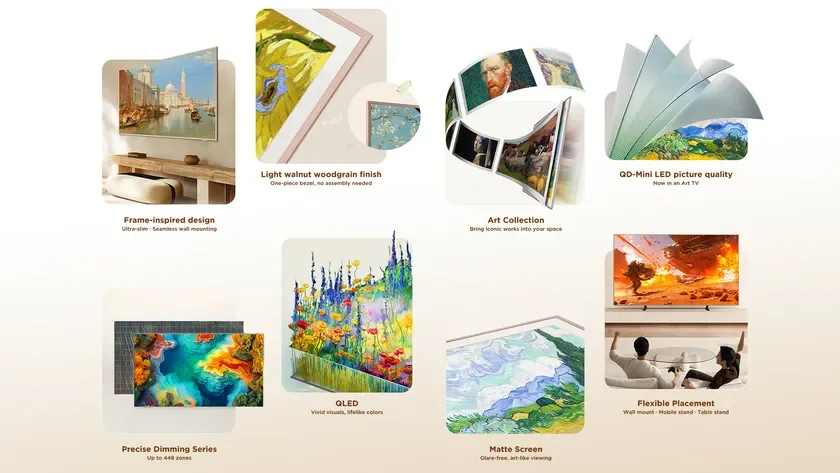 Frame-inspired TV design ad