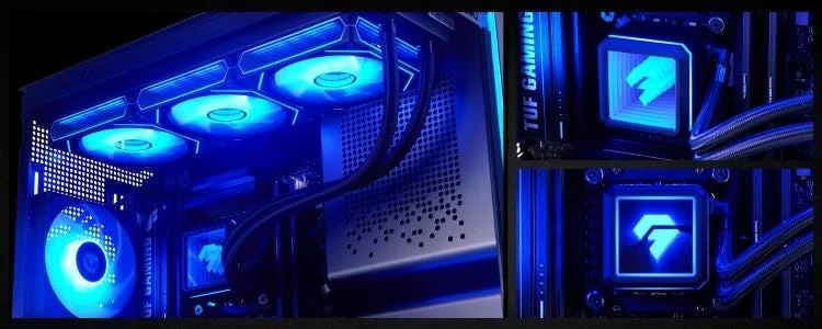 CPU cooler with infinity mirror