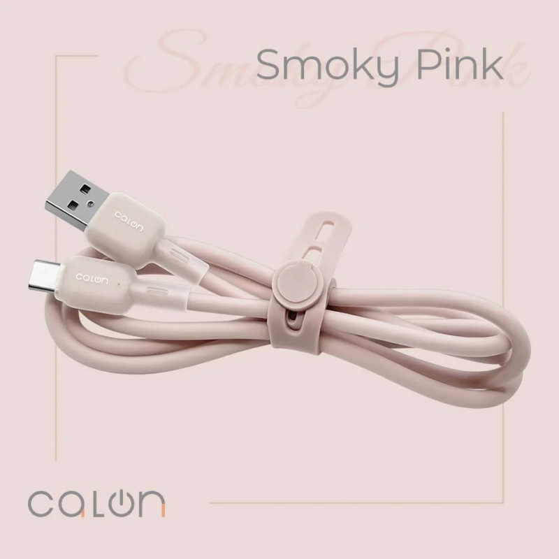 Smoky Pink USB-A to Type-C Cable