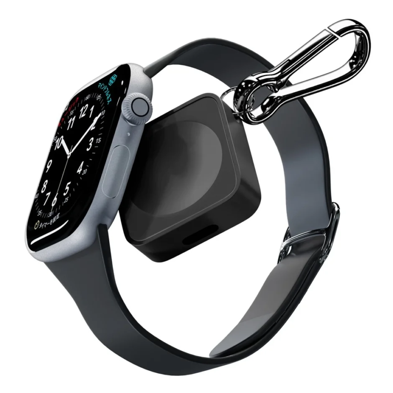 Apple Watch with black portable charger