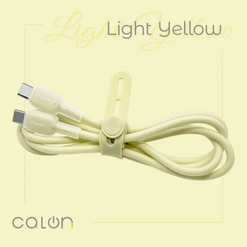 Light Yellow Type-C to Type-C Cable