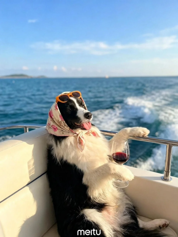 Completed Image: Dog on Yacht