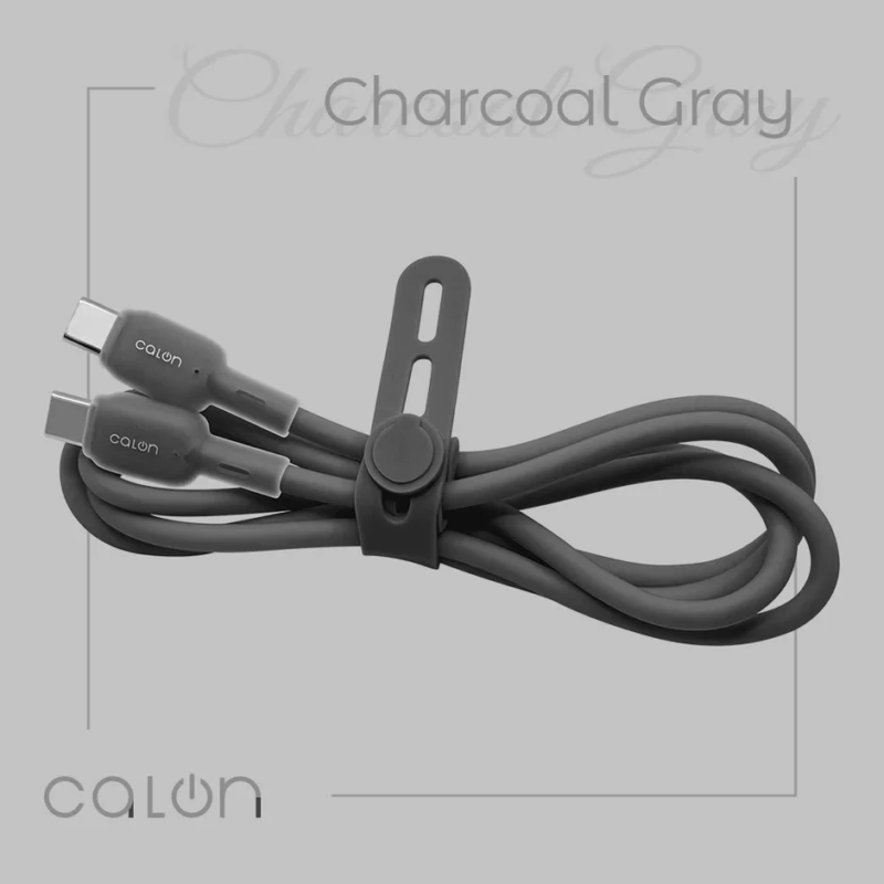 Charcoal Gray Type-C to Type-C Cable