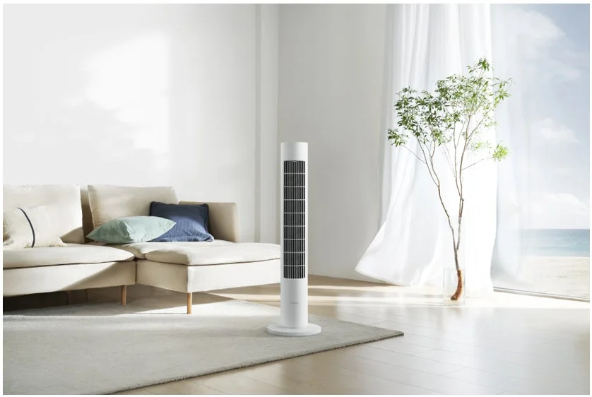 Living room scene with Tower Fan