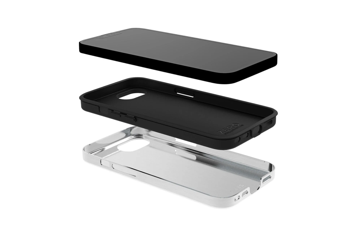 ZERO HALLIBURTON iPhone case disassembled view